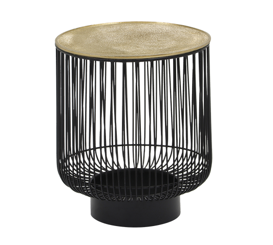 Rinara side table Ø41 x 46 cm gold/black