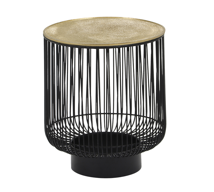 Rinara side table Ø41 x 46 cm gold/black