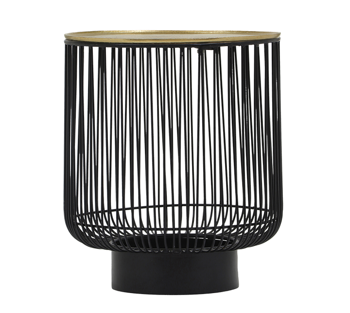 Rinara side table Ø41 x 46 cm gold/black
