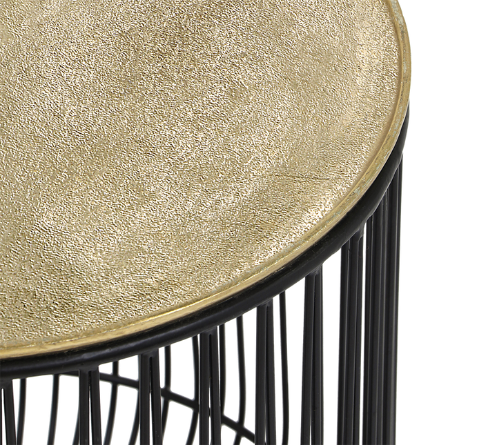 Rinara side table Ø41 x 46 cm gold/black