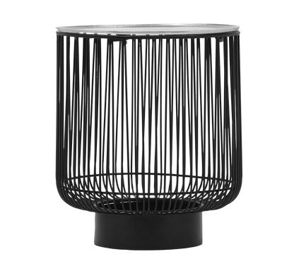 Rinara side table Ø41 x 46 cm silver/black