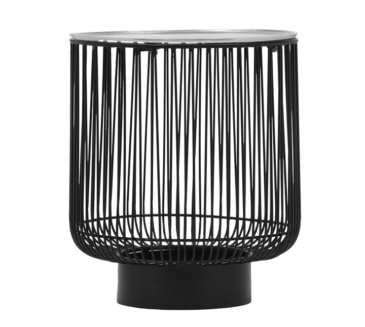 Rinara side table Ø41 x 46 cm silver/black