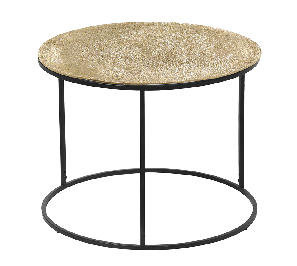 Padma side table Ø60 x 46 cm gold/black