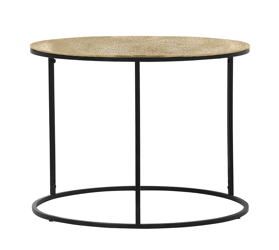 Padma side table Ø60 x 46 cm gold/black