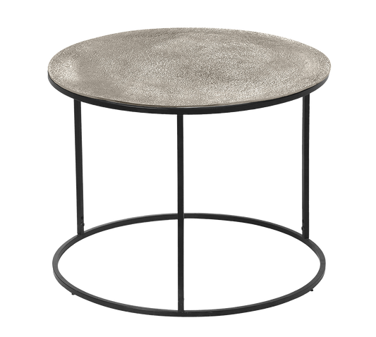 Padma side table Ø60 x 46 cm silver/black
