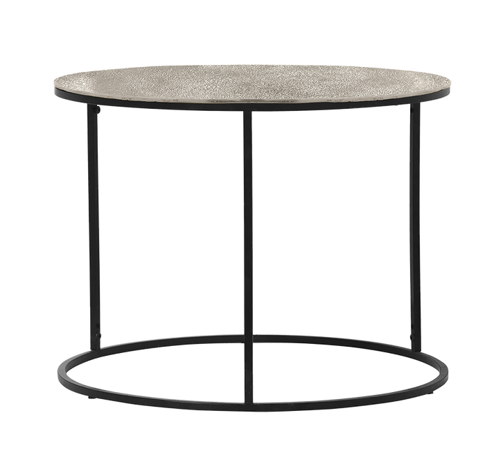 Padma side table Ø60 x 46 cm silver/black