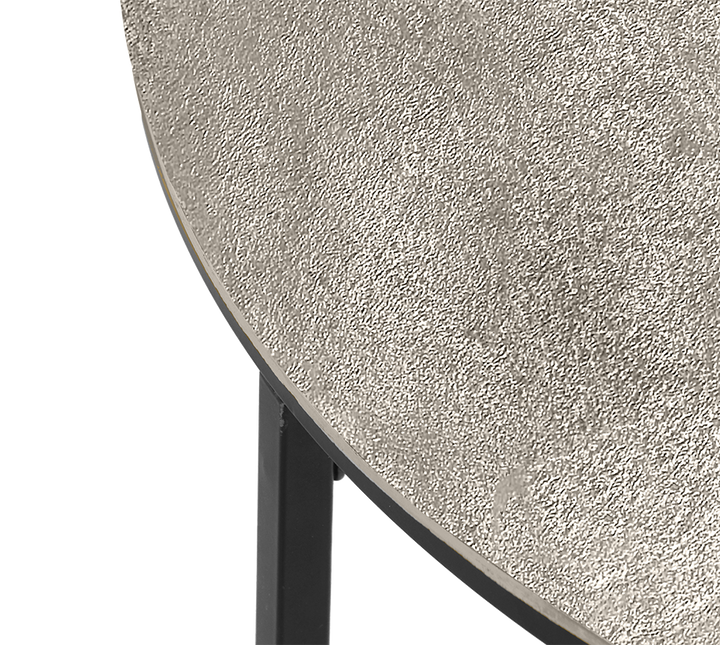 Padma side table Ø60 x 46 cm silver/black