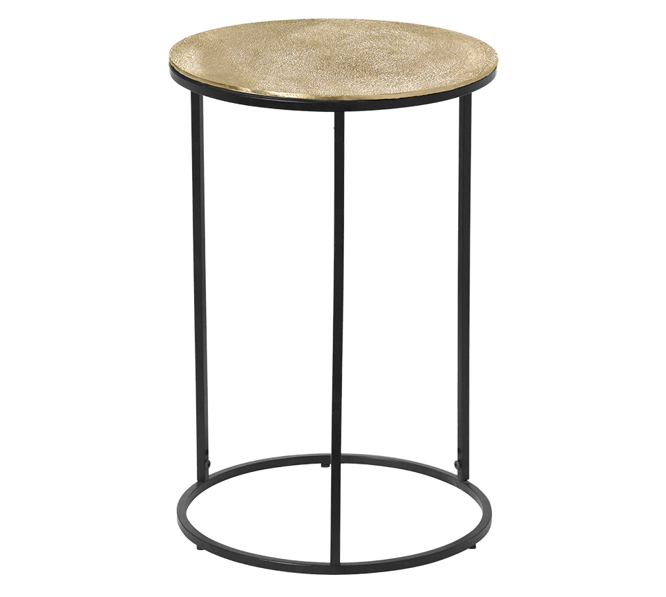 Padma side table Ø41 x 61 cm gold/black