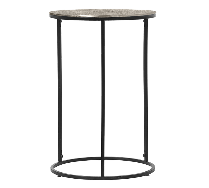Padma side table Ø41 x 61 cm silver/black