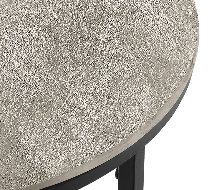 Padma side table Ø41 x 61 cm silver/black