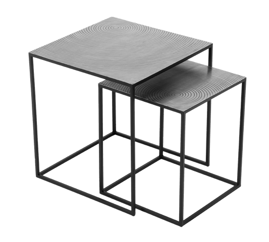 Shanti table set 50 cm + 40 cm silver