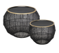 Kamika table set Ø55 cm + Ø40 cm black