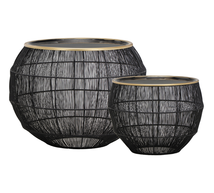 Kamika table set Ø55 cm + Ø40 cm black