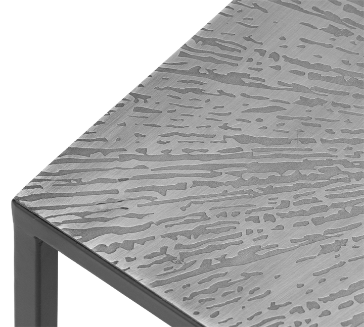 Hira serial table 40 x 40 cm + 35 x 35 cm black/silver