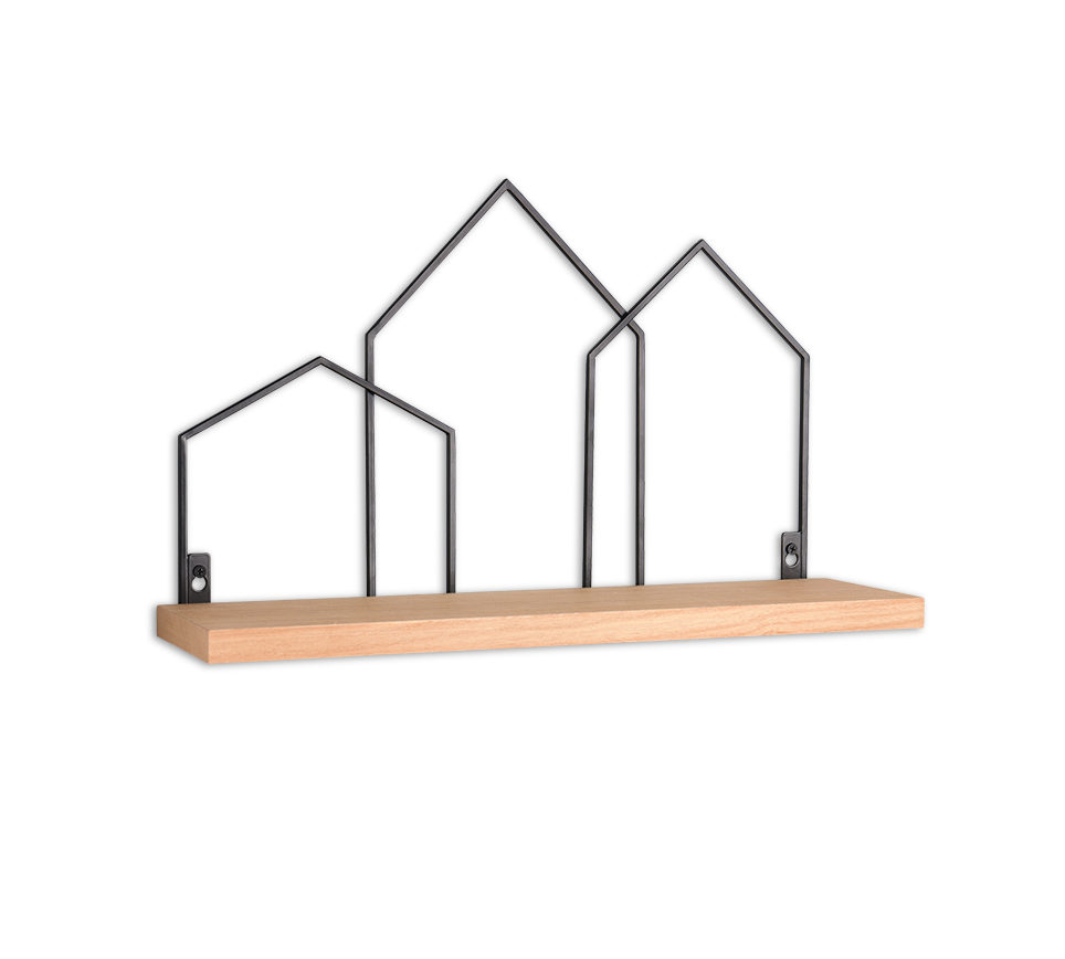 Jelena shelf 48 x 30 x 14 cm wood/black