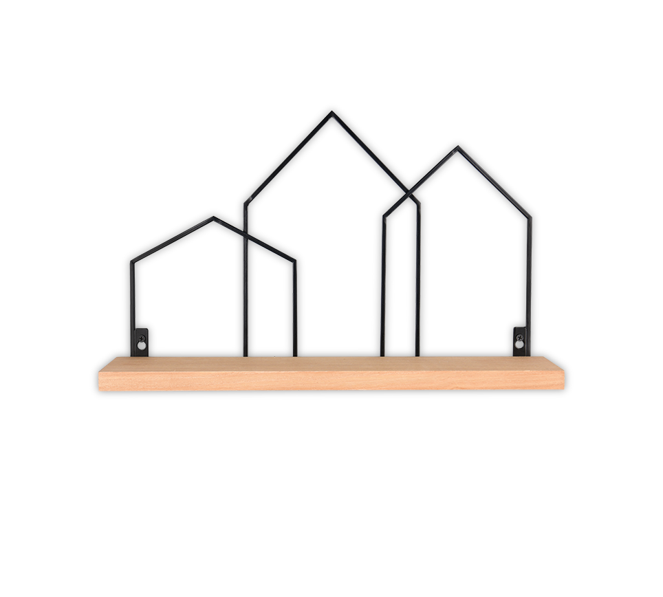 Jelena shelf 48 x 30 x 14 cm wood/black