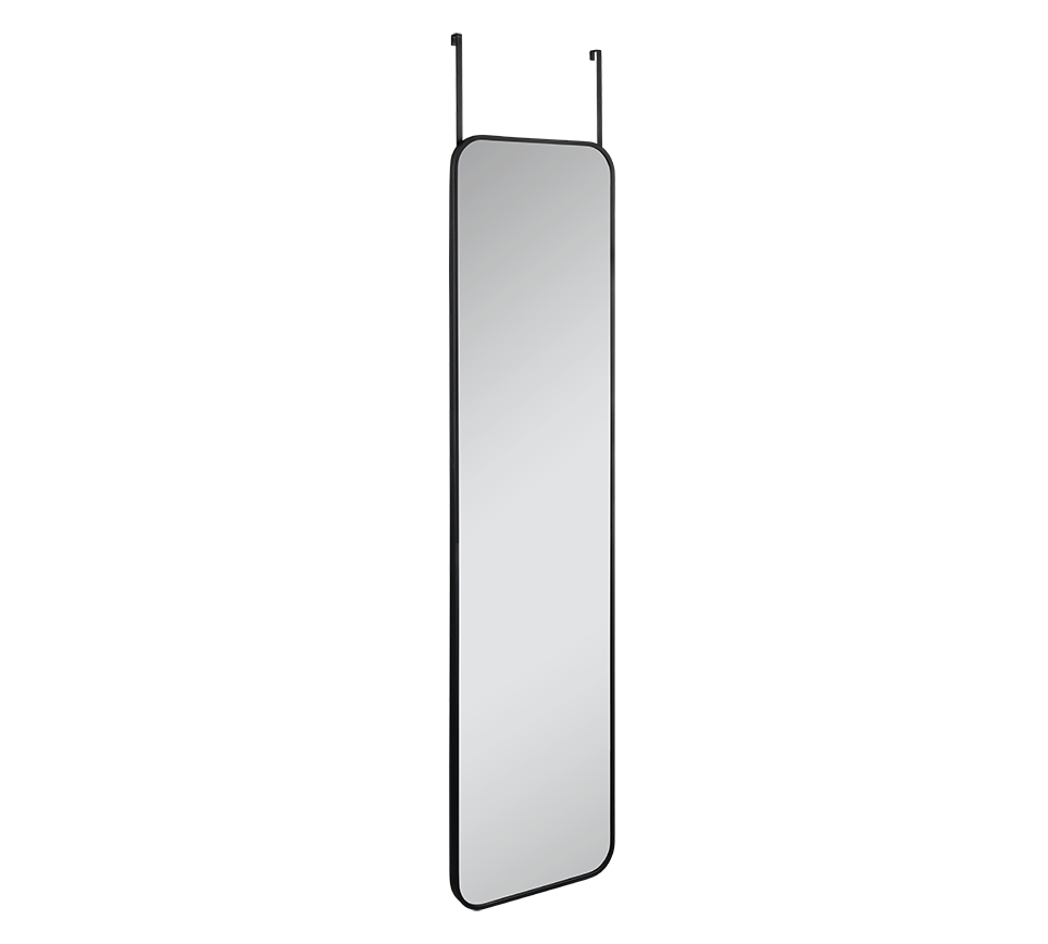 Beate mirror 32 x 123 cm black with door hanger