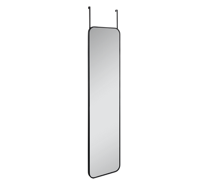 Beate mirror 32 x 123 cm black with door hanger