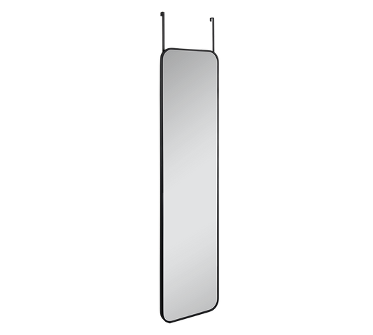 Beate mirror 32 x 123 cm black with door hanger