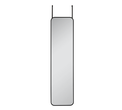 Beate mirror 32 x 123 cm black with door hanger