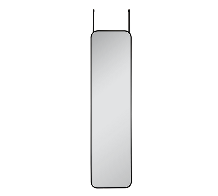 Beate mirror 32 x 123 cm black with door hanger