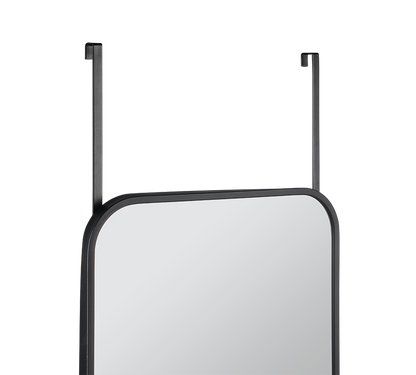 Beate mirror 32 x 123 cm black with door hanger