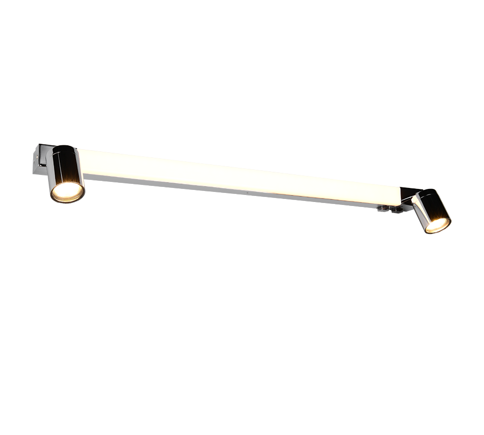 Enrico H2O LED + 2xGU10 wall lamp 90 cm chrome — 281479306
