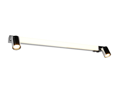 Enrico H2O LED + 2xGU10 wall lamp 90 cm chrome — 281479306