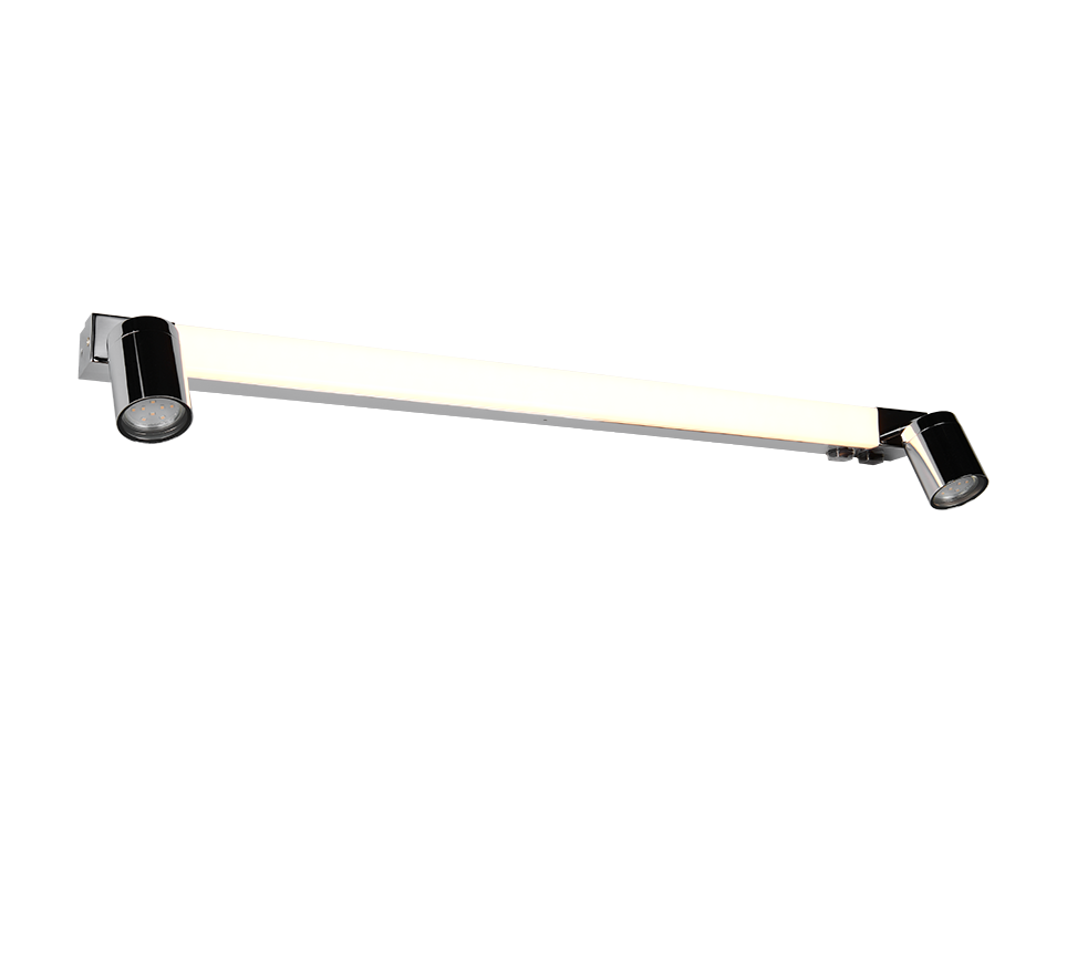 Enrico H2O LED + 2xGU10 wall lamp 90 cm chrome — 281479306