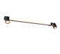Enrico H2O LED + 2xGU10 wall lamp 90 cm matt black — 281479332