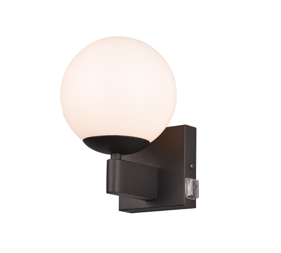 Kula H2O wall lamp 1-pc E14 matt black — 284270132