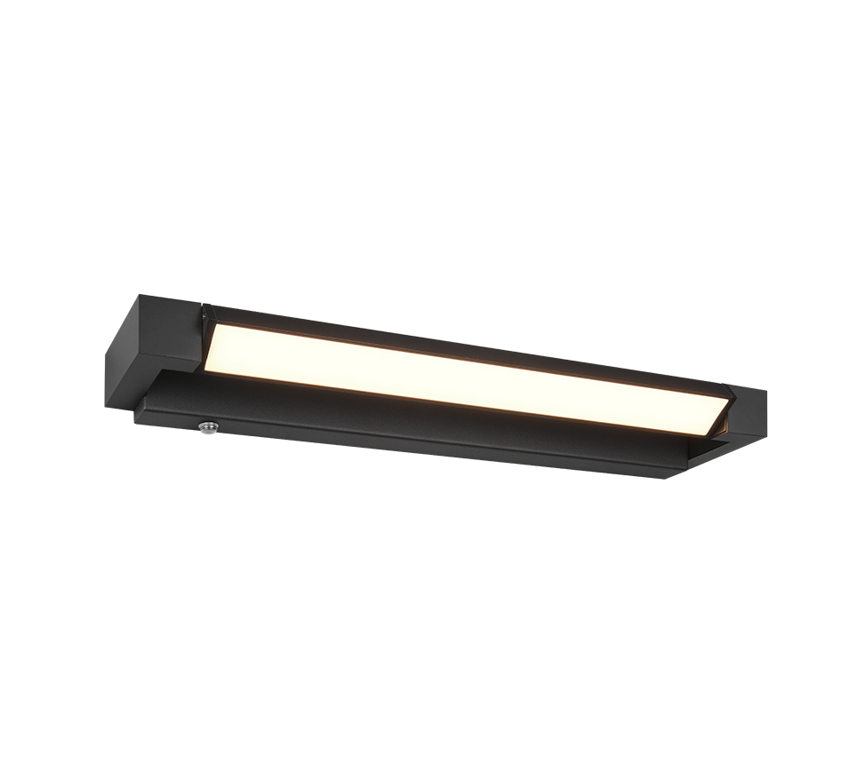 Fabrizio LED wall lamp 50 cm matt black — 284770132