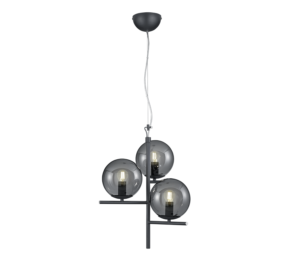 Pure pendant 3-pc E14 anthracite — 302000342