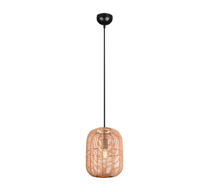 Runa pendant 25 cm E27 matt black/sisal — 303000132