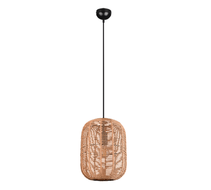 Runa pendant 35 cm E27 matt black/sisal — 303090132