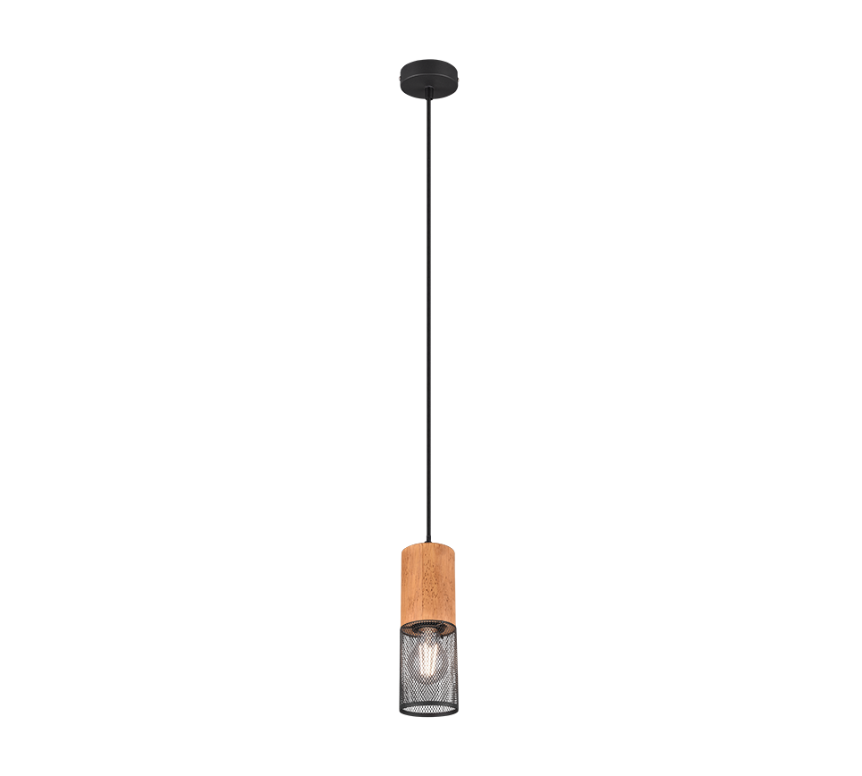 Tosh pendant E27 matt black — 304300132