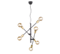 Cross pendant 6xE27 matt black/gold — 306700632