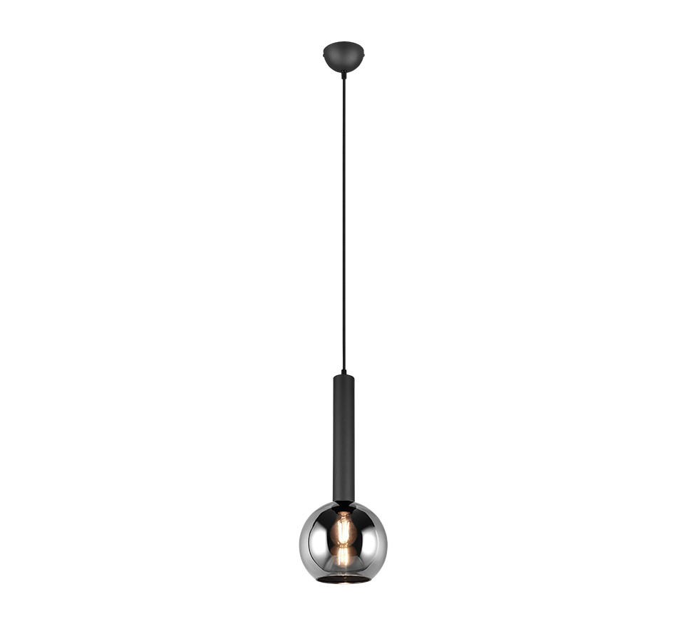 Clayton pendant 1-pc E27 matt black — 310300132