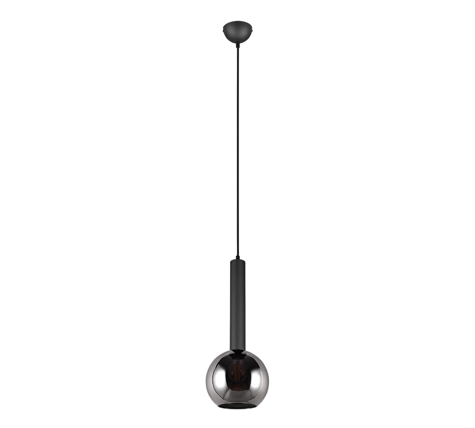 Clayton pendant 1-pc E27 matt black — 310300132