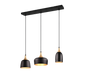 Chiraz pendant 3-pc E27 matt black/matt brass — 310500332