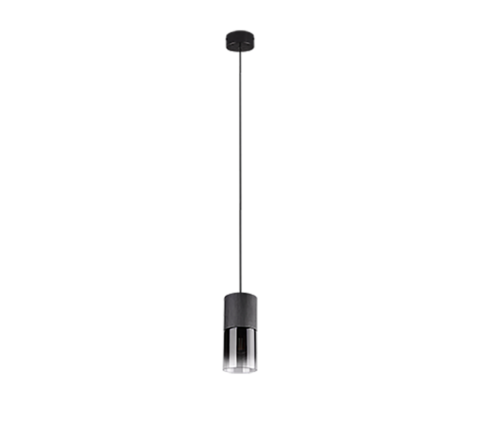 Robin pendant 1-pc E27 matt black/smoke — 310600132
