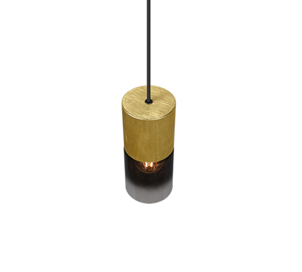 Robin pendant 1-pc E27 matt brass/smoke — 310600154
