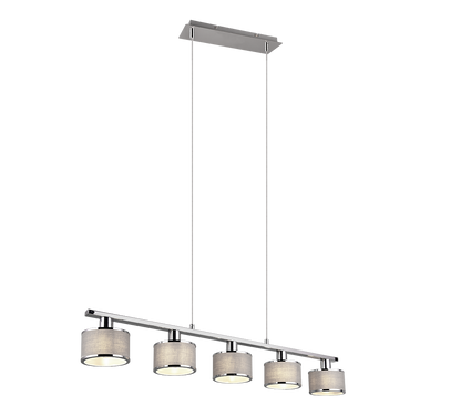 Kaprun pendant 5-pc E14 chrome/grey — 311600506
