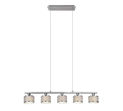 Kaprun pendant 5-pc E14 chrome/grey — 311600506