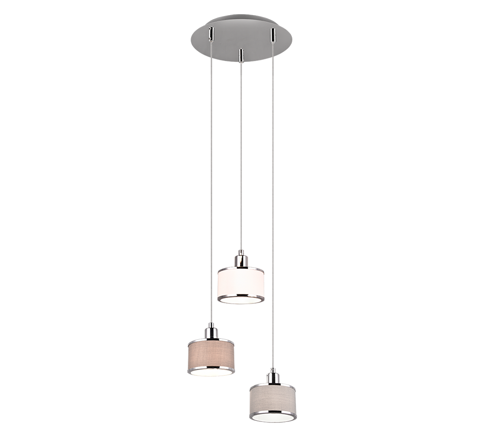 Kaprun pendant 3-pc E14 chrome/multicolor — 311630306