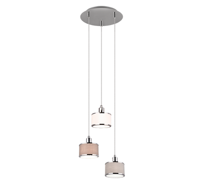 Kaprun pendant 3-pc E14 chrome/multicolor — 311630306
