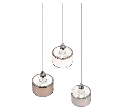 Kaprun pendant 3-pc E14 chrome/multicolor — 311630306