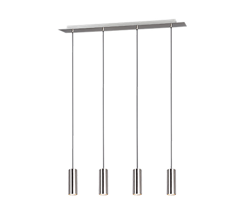 Marley pendant 4-pc 75 cm GU10 brushed steel — 312400407