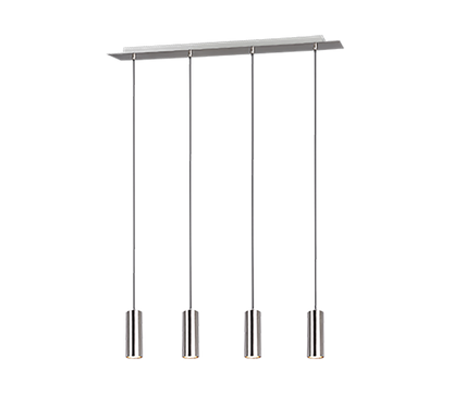 Marley pendant 4-pc 75 cm GU10 brushed steel — 312400407
