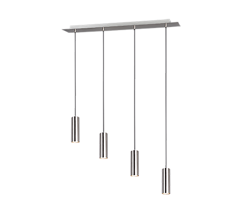 Marley pendant 4-pc 75 cm GU10 brushed steel — 312400407